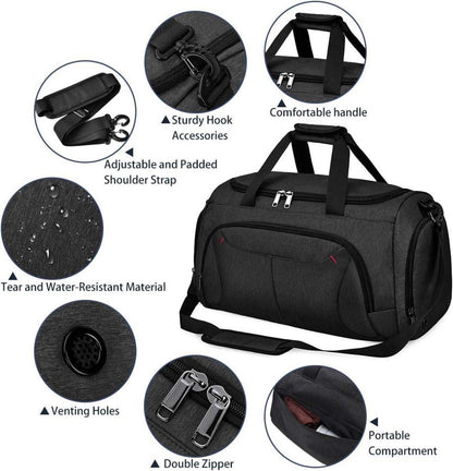 Sporttasche NUBILY mit Schuhfach, 40 l, wasserdicht, Weekender