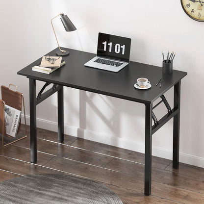 Klapptisch Computertisch 80x40x75cm Schwarz - Büro Schreibtisch Esstisch