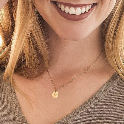 Damen Initialen Kette Buchstaben Anhänger Silber Gold
