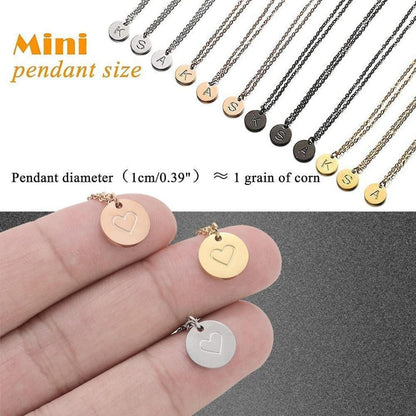 Damen Initialen Kette Buchstaben Anhänger Silber Gold