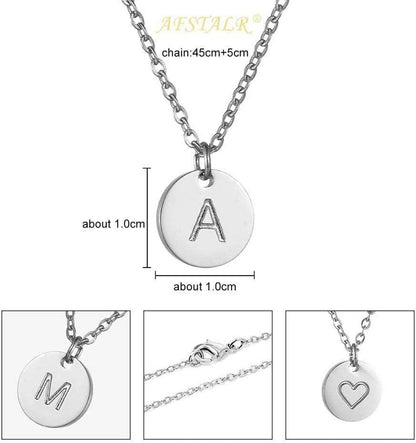 Damen Initialen Kette Buchstaben Anhänger Gold Rosegold Silber