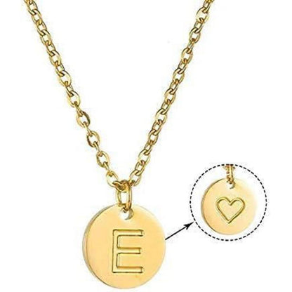 Initialen Halskette Damen Gold Buchstaben Anhänger Herzen