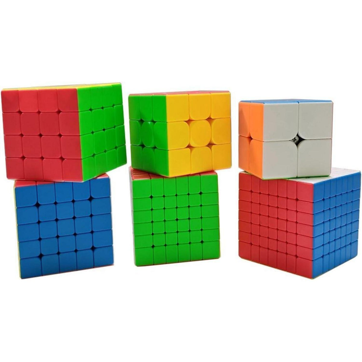 Zauberwürfel Set 6er Pack – 2x2 bis 7x7 Puzzle Cubes