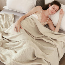 Kuscheldecke Flauschig Baumwolle Decke Vorgewaschene Atmungsaktive Tagesdecke
