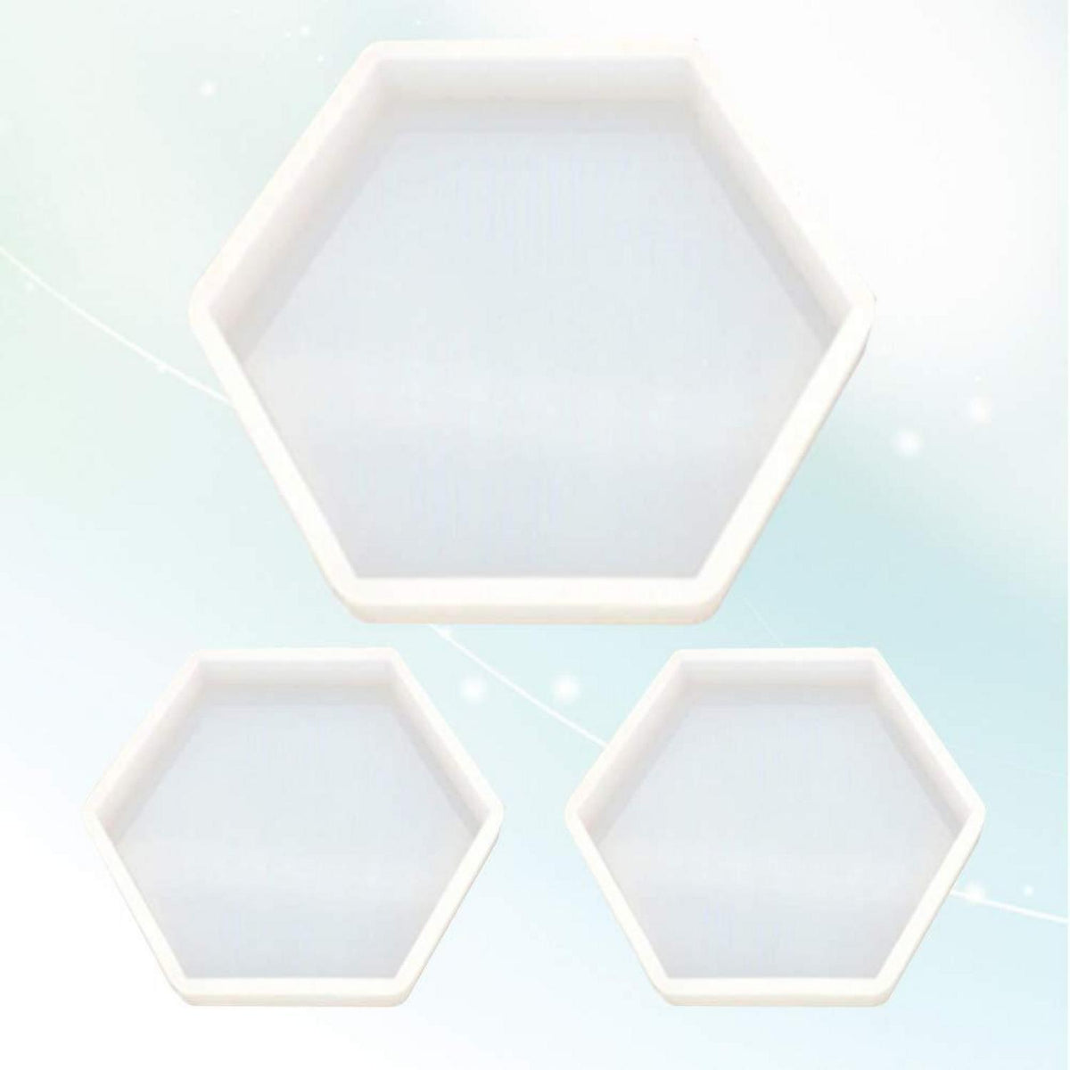 Epoxidharz Form Hexagon – 3er Set für Schmuck & DIY