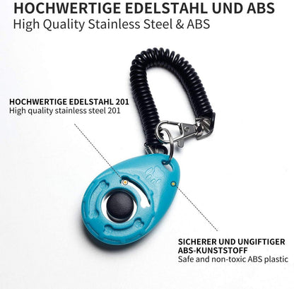 Clicker-Set für Hunde Training, 5 Stück Klicker mit großem Knopf