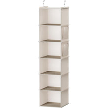 Hängeregal mit 6 Fächern und Seitenfächern, beige