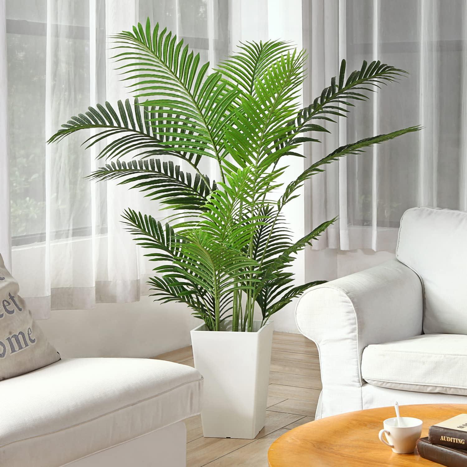 Künstliche Areca-Palme 160 cm, 17 Zweige, Innen & Außenbereich, 2er