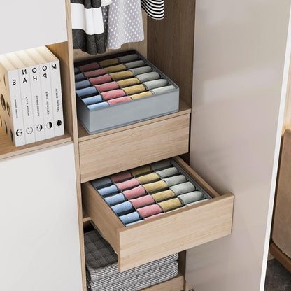 Socken- und Unterwäsche-Aufbewahrungsboxen 24 Zellen Faltbarer Schubladen