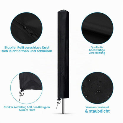 Schutzhülle für Wäschespinne, wasserdicht, Oxford-Gewebe, 180cm, Schwarz