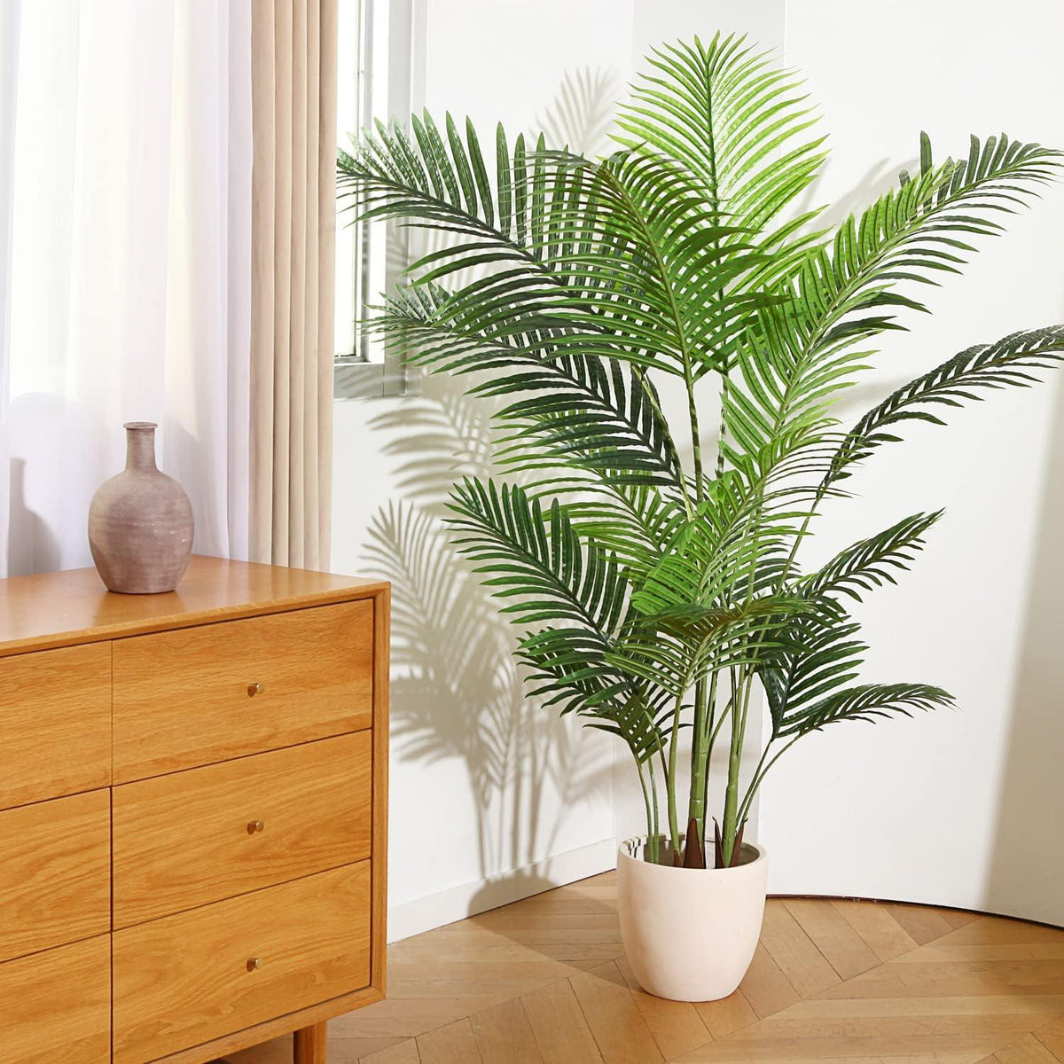 Künstliche Areca Palme 160cm Kunstpalme 17 Stämme Fake Palm Tree