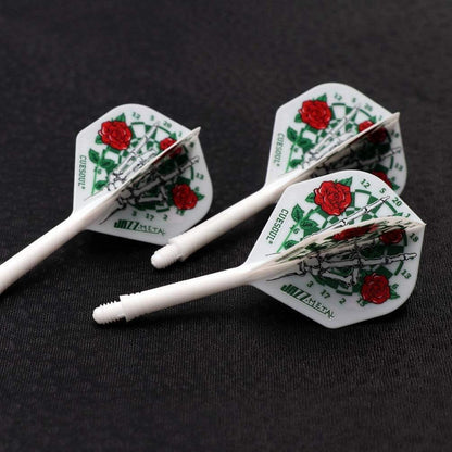 Dartschaft und Flights 3er-Set in Kristall