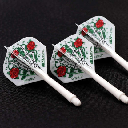 Dartschaft und Flights 3er-Set in Kristall