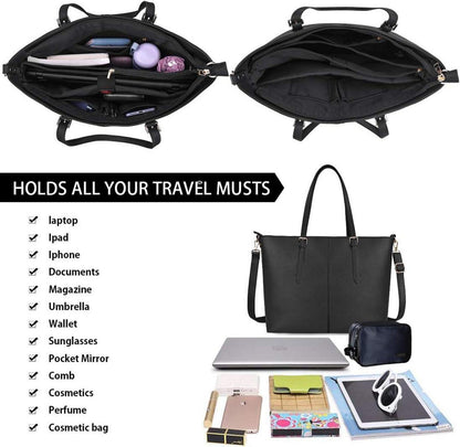 Große NUBILY Laptop Damen Handtasche 15,6 Zoll Shopper Elegant