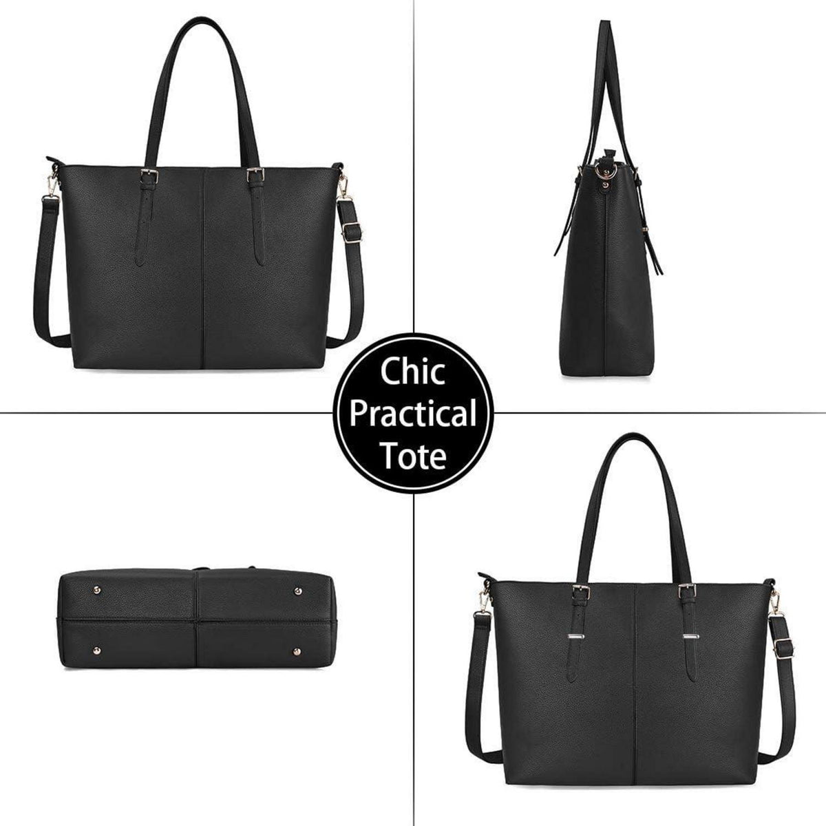 15,6 Zoll Laptop Damen Handtasche Elegant Leder Shopper