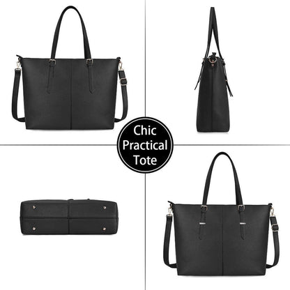 15,6 Zoll Laptop Damen Handtasche Elegant Leder Shopper