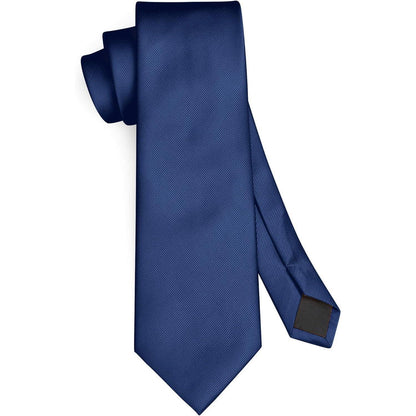 Krawatten-Set Herren mit Einstecktuch, Navy Blau