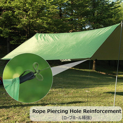 Wasserdichte Zeltplane 300x300 cm Schwarz Outdoor Camping Tarp