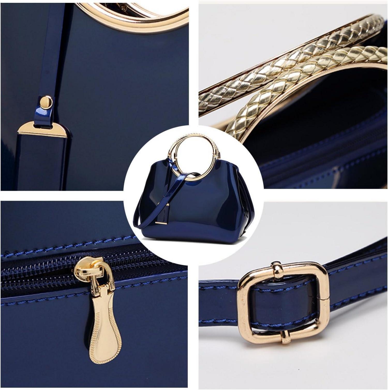 Damen Handtasche PU-Lackleder Hochzeit Abendtasche EINWEG