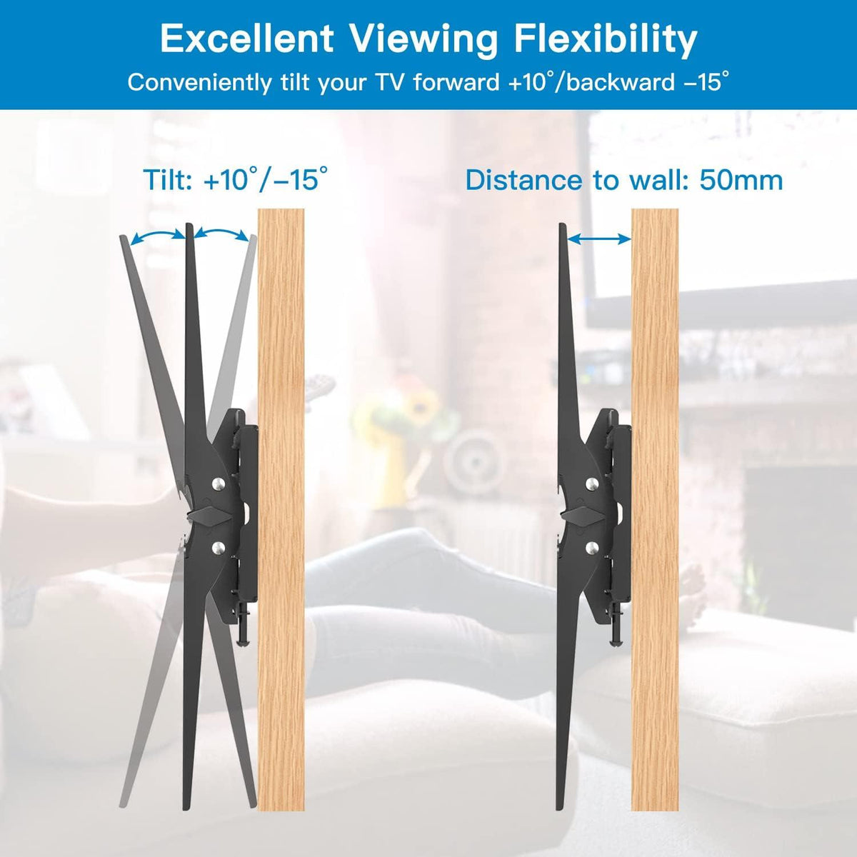TV Wandhalterung Neigbare Halterung 26-65 Zoll 60kg VESA