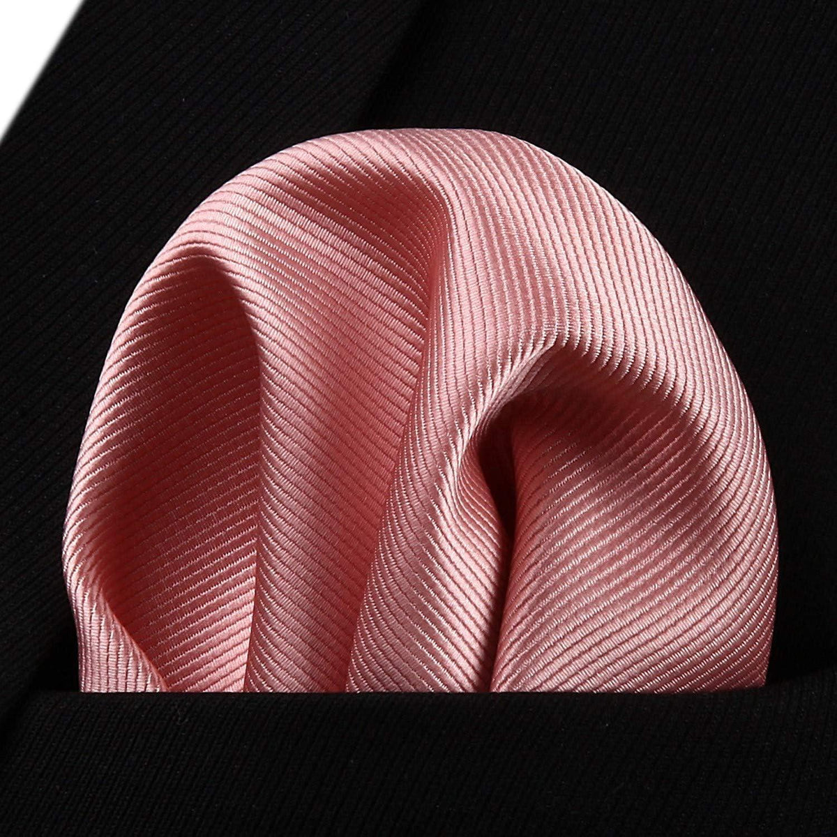 Krawatten-Set Herren mit Einstecktuch – Einfache Pflege, Rosa