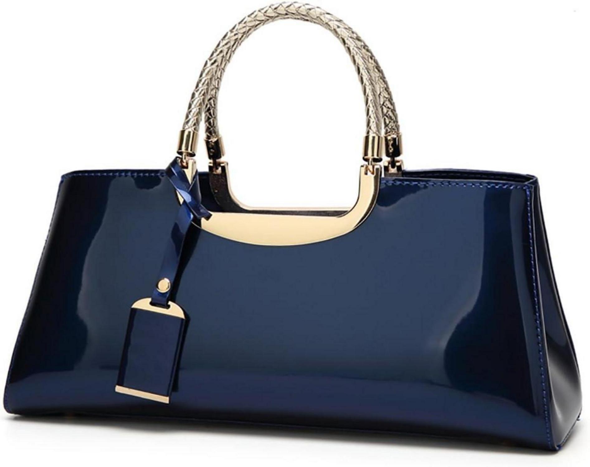 PU-Lackleder Handtasche Damen Abendtasche Umhängetasche
