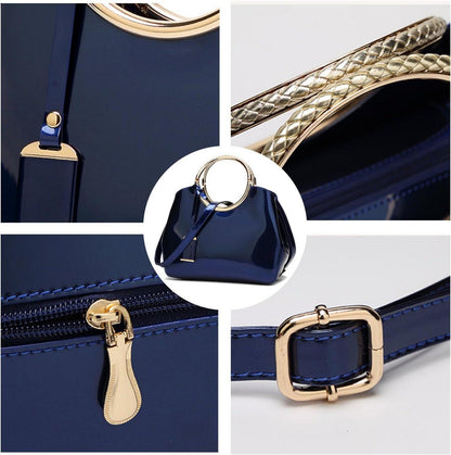 Coolives Damen Handtasche Hochwertige PU-Lackleder Handtasche