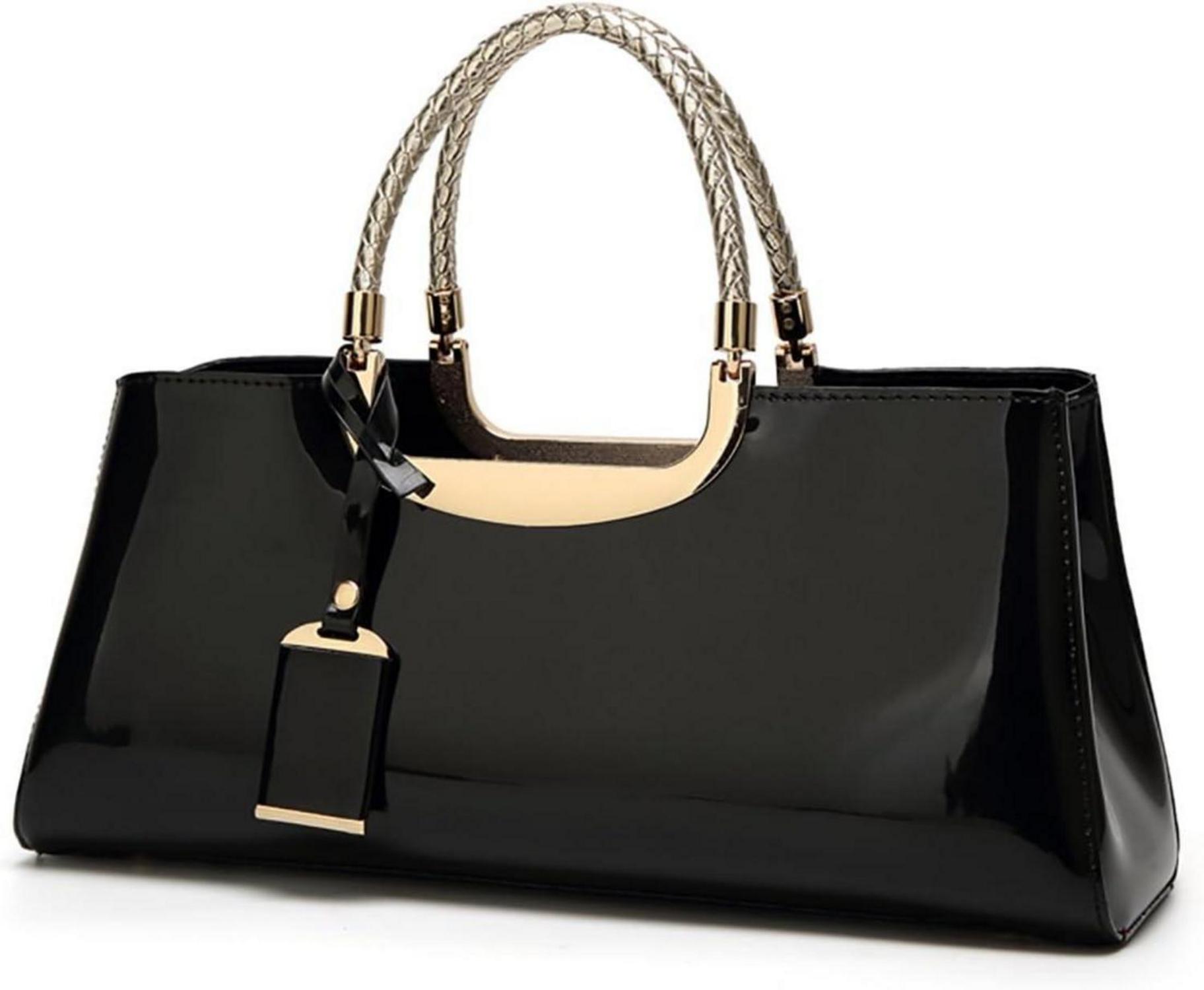 Damen Handtasche PU-Lackleder Henkeltasche Abendtasche