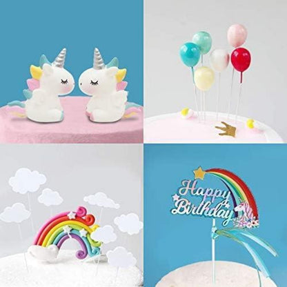 iZoeL Tortendeko Einhorn Regenbogen Happy Birthday Kuchenaufsatz