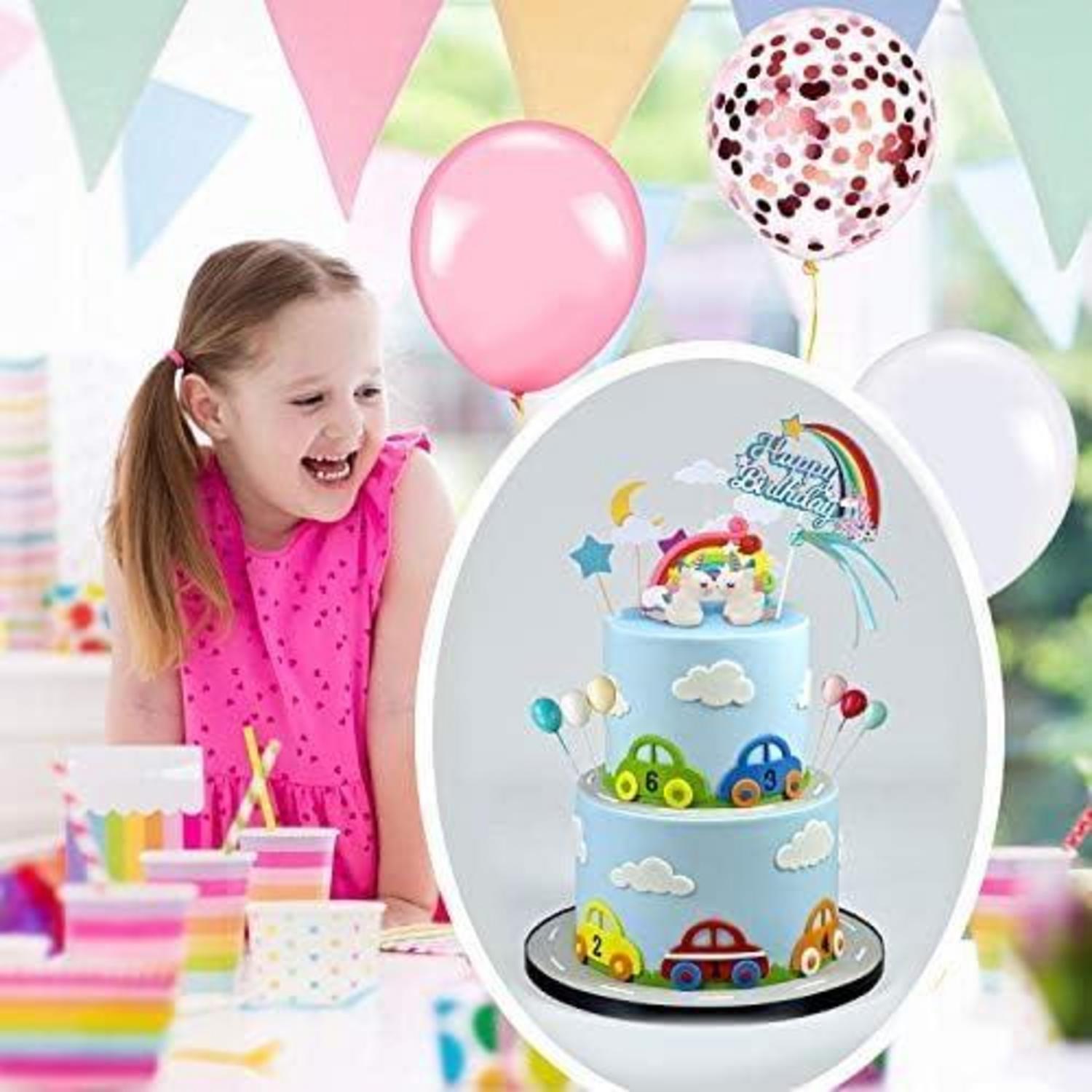 Einhorn Geburtstag Kuchendeko Set Regenbogen Wolke Sterne