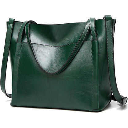 Damen Große Shopper Tasche aus PU-Leder mit Schulterriemen