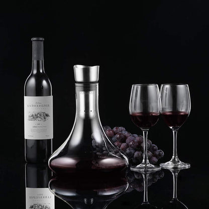 Wein Dekanter Kristallglas mit Aerator Belüfter Filter 1800ml
