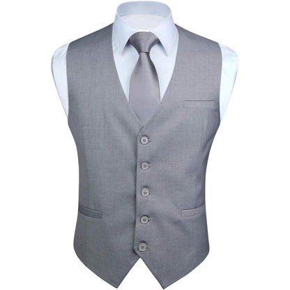 Herren Weste Baumwolle Hellgrau 3XL