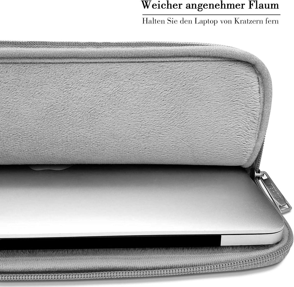 TECOOL Laptoptasche 15,6 Zoll wasserdicht Notebook Hülle Schutzhülle Grau