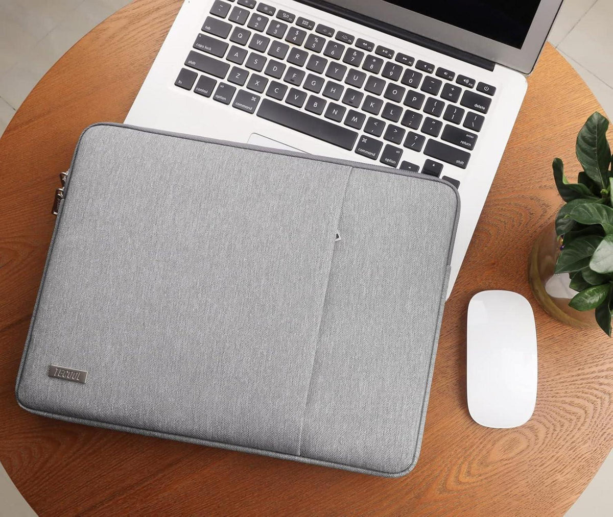 Laptoptasche 15,6 Zoll Hülle wasserdicht Notebook Schutzhülle Grau