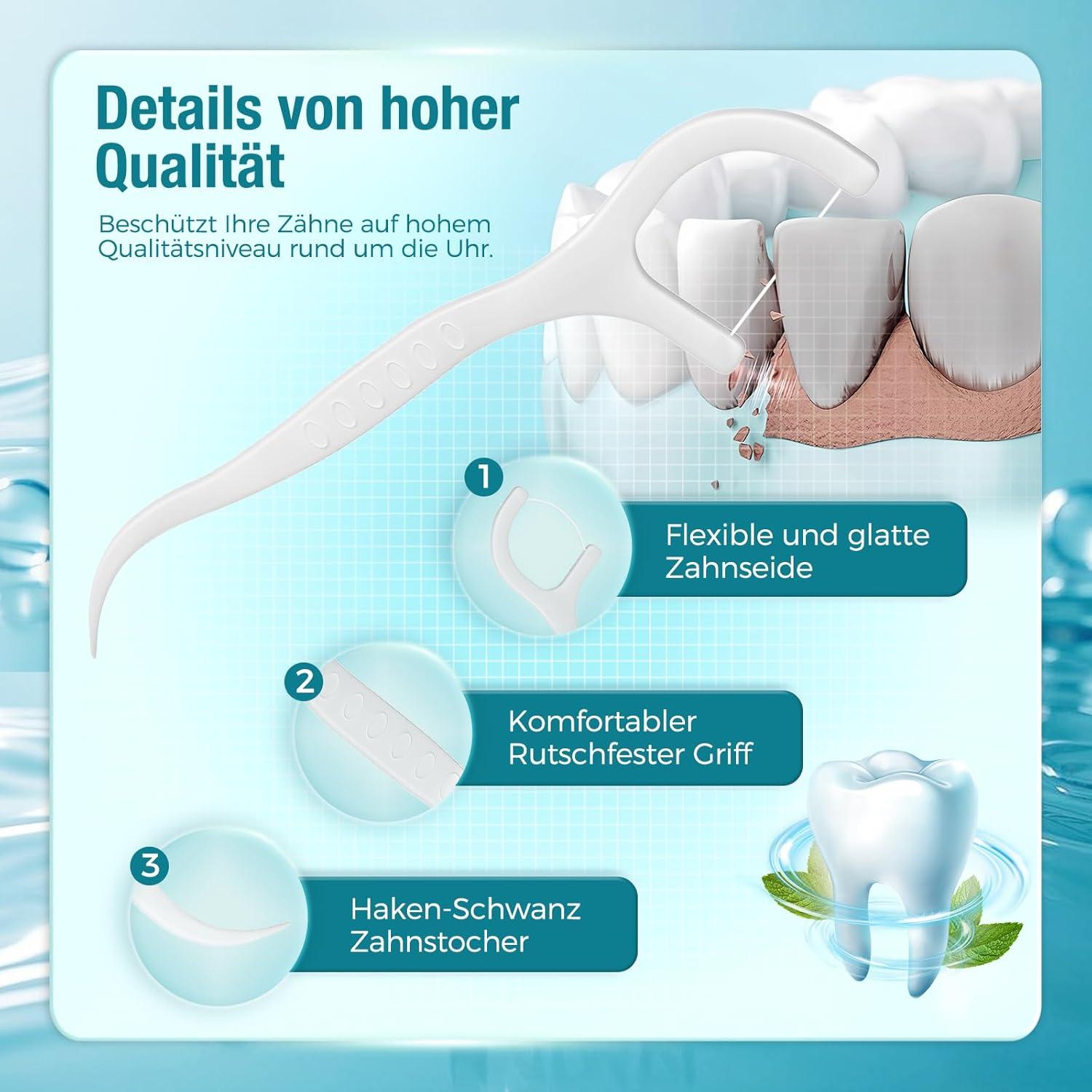 Dental Floss Interdental Sticks 340 Stück Zahnseide Zahnpflege Y-Form Design