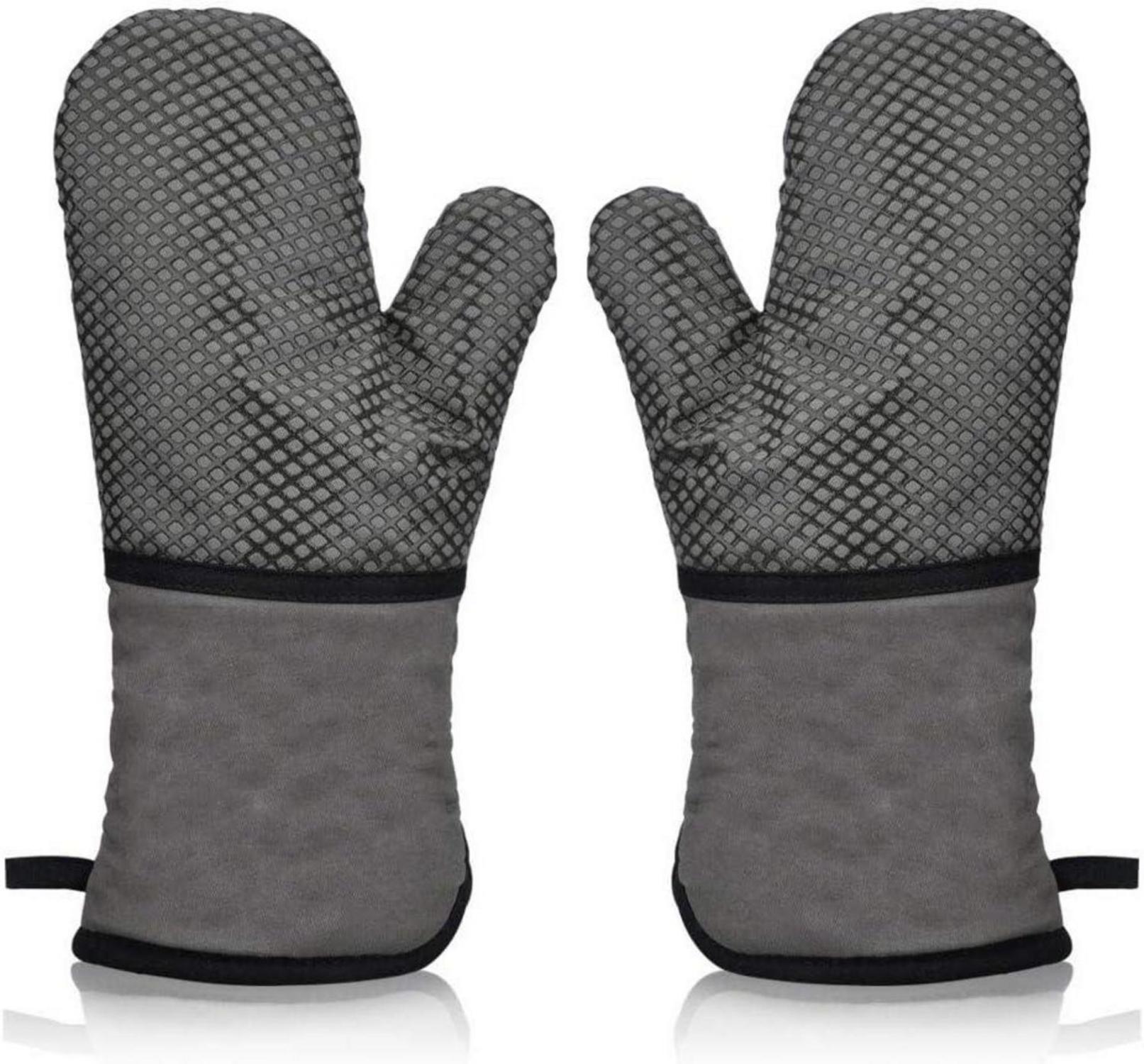 AYADA Ofenhandschuh Hitzebeständig BBQ Grillhandschuhe Silikon
