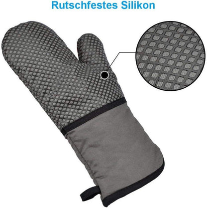 AYADA Ofenhandschuh Hitzebeständig BBQ Grillhandschuhe Silikon
