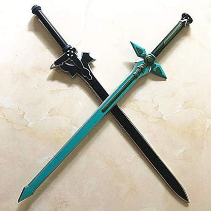 Schwarzes Schwert-Set für Cosplay, Dark Repulser und Elucidator, 31,5 Zoll