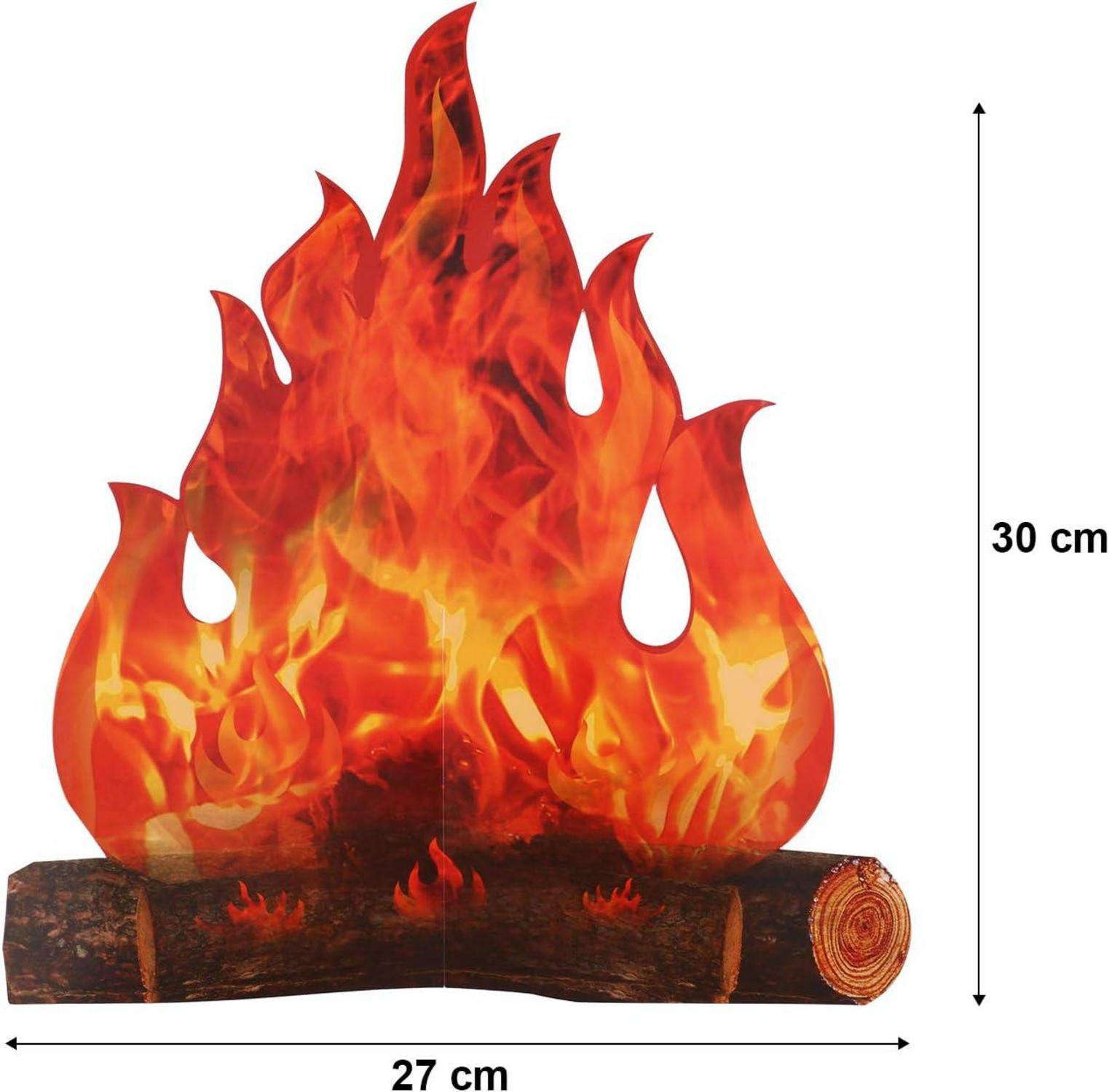 Boao 3D Lagerfeuer Dekoration aus Karton, Set mit 6