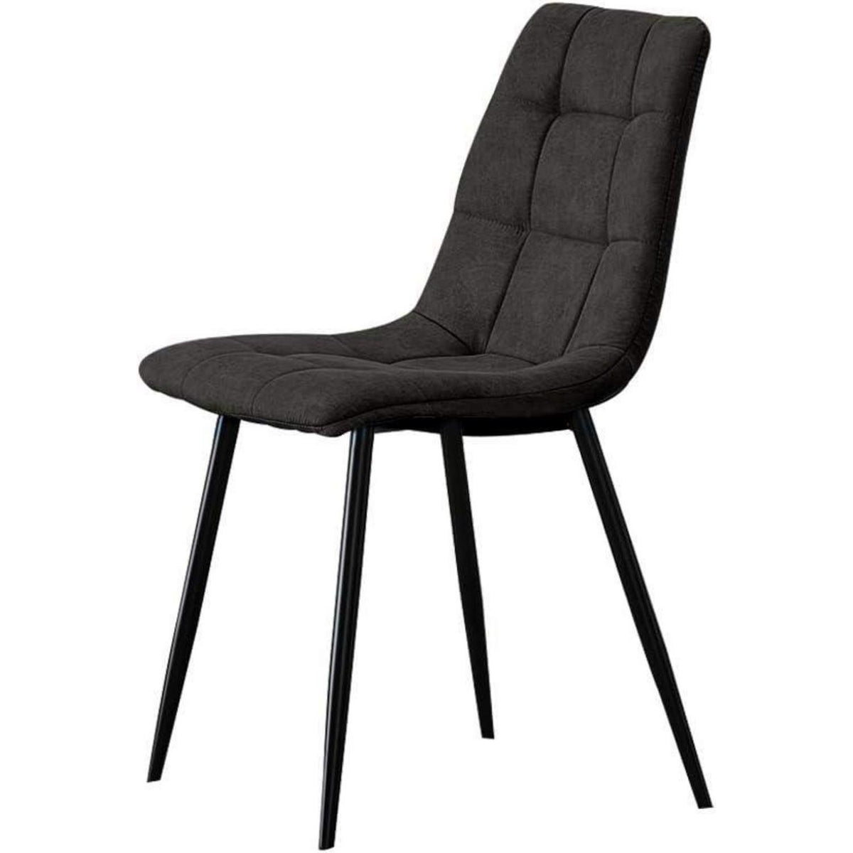 Esszimmerstühle Set 2 Grau – Bequeme Lounge Stühle mit Metallbeinen