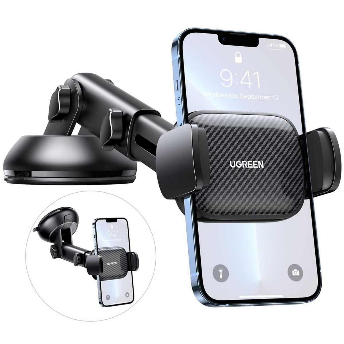 Handyhalterung Kfz Saugnapf 360° Drehbar für iPhone & Galaxy