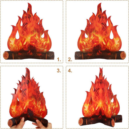 3D Dekorative Pappe Lagerfeuer Herzstück Künstliches Feuer Flamme