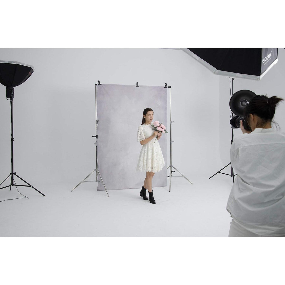 Fotohintergrund Grau Abstrakt Mikrofaser 2x3m