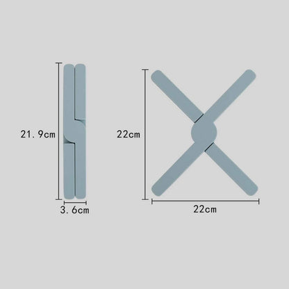 2er Set Silikon Topfuntersetzer hitzebeständig faltbar 26cm Pfannen Teller