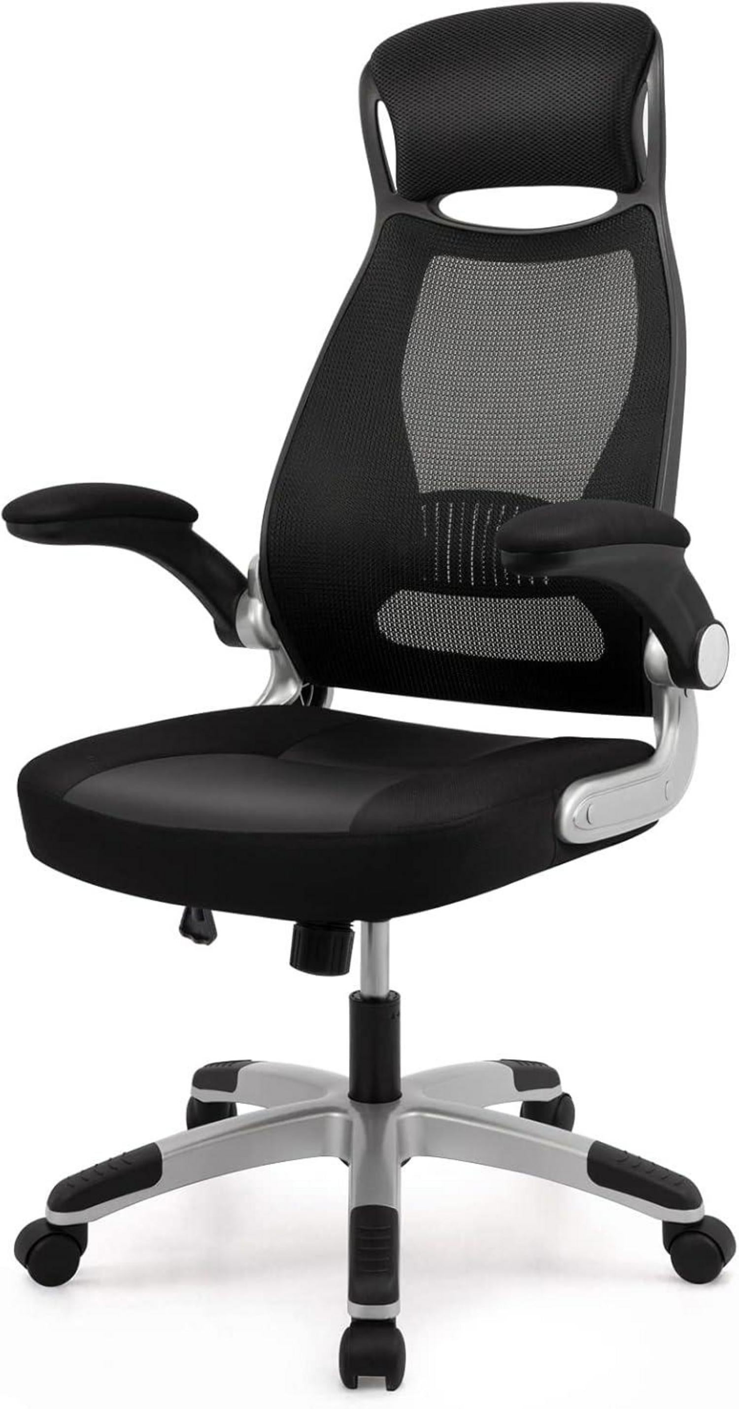 Ergonomischer Bürostuhl mit Lendenwirbelstütze und Kopfstütze