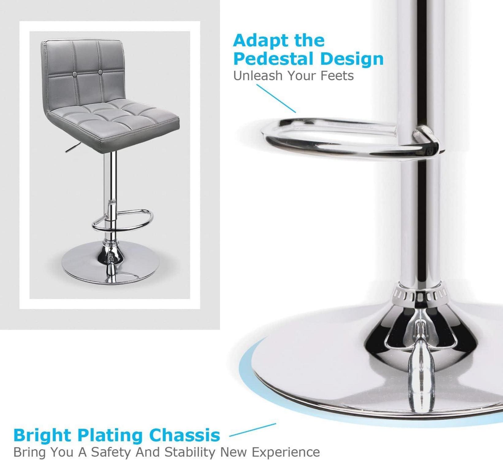 Leader Accessories 2er-Set Barhocker höhenverstellbar Kunstleder 360° drehbar