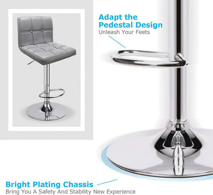 Leader Accessories 2er-Set Barhocker höhenverstellbar Kunstleder 360° drehbar