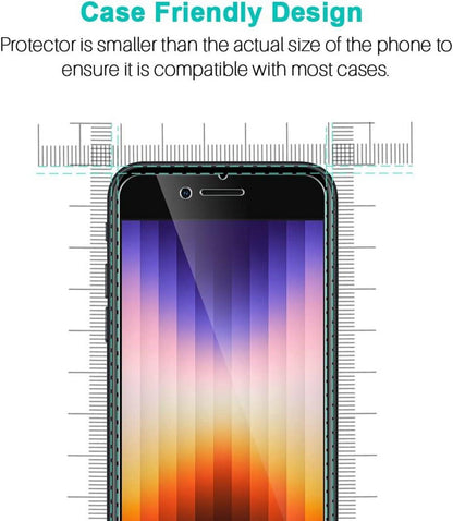 Panzer Schutzglas für iPhone SE 2020/2022/8/7/6S/6, 4 Stück 9H Härte Klar Folie