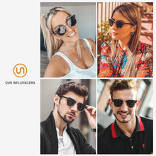 Polarisierte Retro Runde Sonnenbrille UV-Schutz Halbrandlos